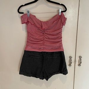 Sequin hearts romper